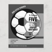 Papier Petit Striker budget de football Anniversaire Invi (Devant)