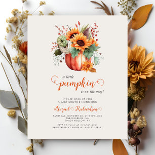 Papier Petit Tournesol Citrouille Automne Shower de Bébé
