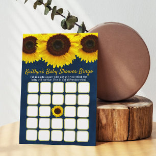 Papier Petit Tournesol En Chemin ! Bingo baby shower