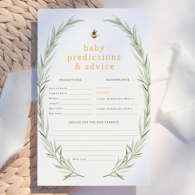 Papier Petite Abeille | Prédictions et Conseils pour Bébé (Créateur téléchargé)