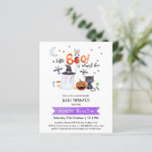 Papier Petite Boo Halloween Baby shower Budget Invitation (Debout devant)