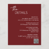 Papier Petite Bourgogne Moderne Mariage Budget Invitation (Dos)