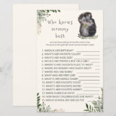 Papier Petite Chérie Qui connaît le mieux maman jeu de ba (Devant / Derrière)