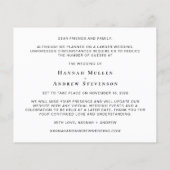 Papier Petite fête de mariage plus tard Photo (Dos)