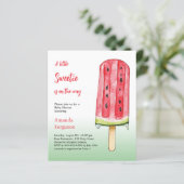 Papier Petite invitation au Baby shower de la pastèque Sw (Debout devant)