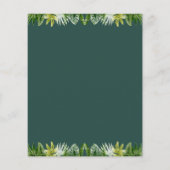 Papier petite invitation au baby shower jungle sauvage (Dos)