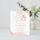 Papier Petite invitation de Baby shower budgétaire Citrou (Debout devant)