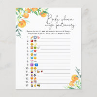 Petite mignonne Emoji jeu d'images baby shower