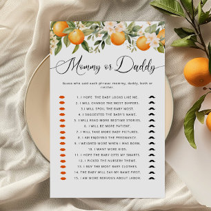 Papier Petite mignonne Qui dit ça maman ou papa jeu