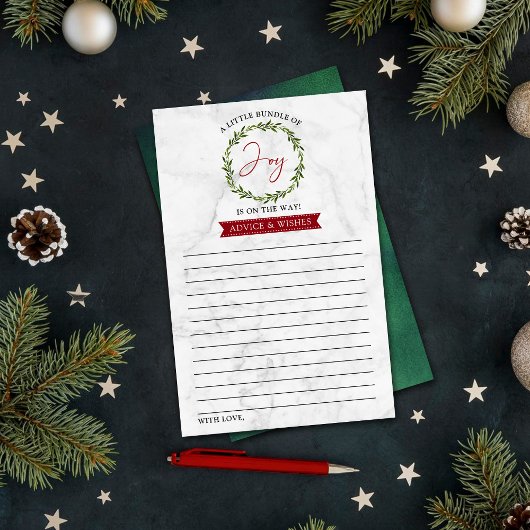 Papier Petite Offre De Joie Baby shower De Noël Conseils