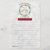 Papier Petite Offre De Joie Baby shower De Noël Conseils (Devant)