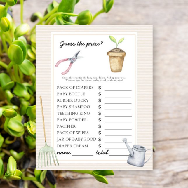 Papier Petite pousse - Devine le prix ! Jeu (Créateur téléchargé)