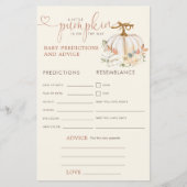 Papier Petite Prédiction de Bébé Rustique Conseils (Devant)
