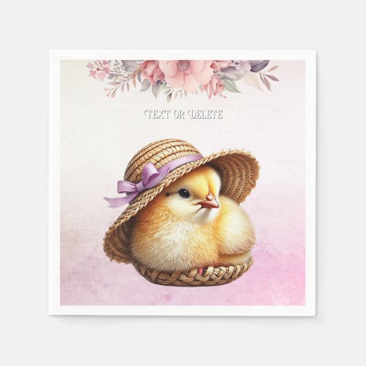 Papier Petite serviette en ruban rose Chick (Devant)
