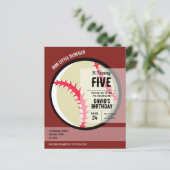 Papier Petite Slugger Baseball Budget Anniversaire Invita (Debout devant)