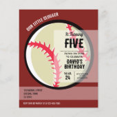 Papier Petite Slugger Baseball Budget Anniversaire Invita (Devant)