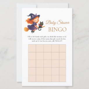 Papier Petite sorcière fille Baby shower cadeau Bingo Jeu