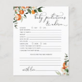 Papier Petites prédictions et conseils pour bébé mignon (Devant)