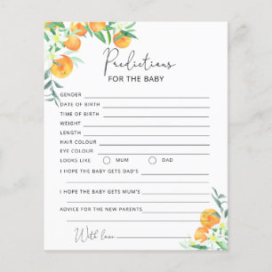 Papier Petites prédictions mignonnes pour bébé