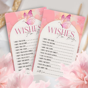 Papier Petits Baby showers papillon souhaits pour bébé