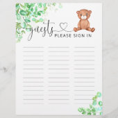 Papier Petits ours baby showers invités s'il vous plaît v (Devant)
