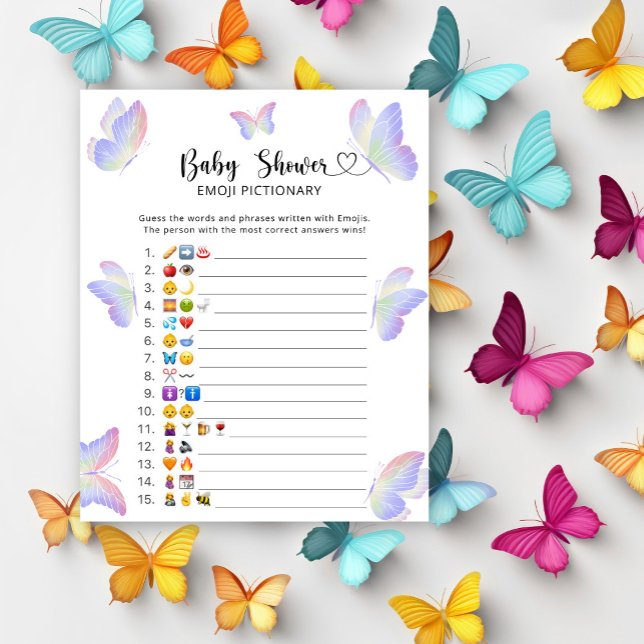 Papier Petits Papillons - jeu de devinette d'emoji pour b (Créateur téléchargé)