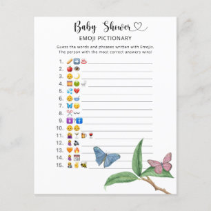 Papier Petits Papillons - jeu de pictionary d'emoji pour