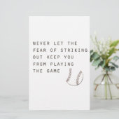 Papier peur de frapper un inspirant baseball moderne (Debout devant)