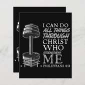 Papier Peut Faire Tout Weightlifter Gym Bible chrétienne (Devant / Derrière)