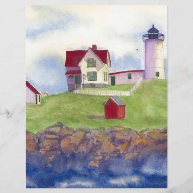 Papier Phare de Nubble York Maine (Devant)