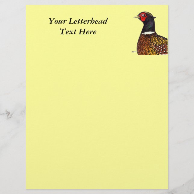 Papier Pheasant : Tête de Ringneck (Devant)