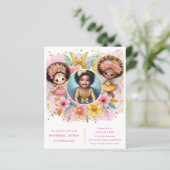 Papier Photo Anniversaire Little Black Fairy African Pink (Debout devant)