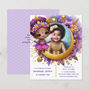 Papier Photo Anniversaire Little Black Fairy African Purp