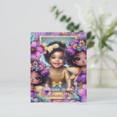 Papier Photo Anniversaire Little Black Fairy Purple Gold (Debout devant)