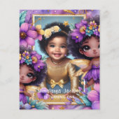 Papier Photo Anniversaire Little Black Fairy Purple Gold (Devant)