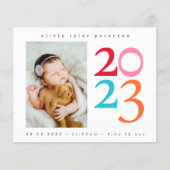 Papier Photo Baby Merci Faire-part de naissance (Devant)