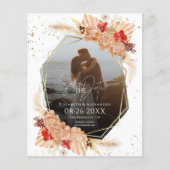 Papier Photo Boho | Mariage en terre cuite Enregistrer la (Devant)