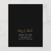 Papier Photo Budget 60e anniversaire Invitation Black Gol (Dos)