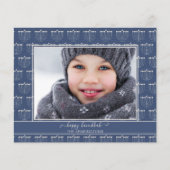 Papier Photo Budget Blue White Menorah Hanoukka (Devant)