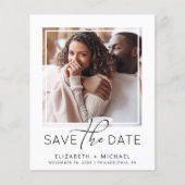 Papier Photo Budget Enregistrer La Date Annonce (Devant)