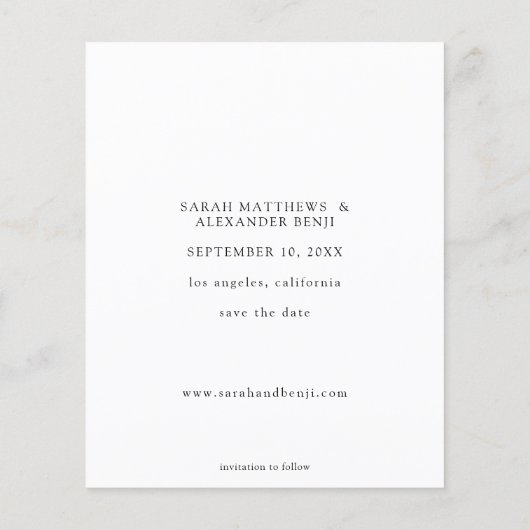 Papier Photo budget - Enregistrer la date verticale (Dos)