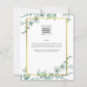 Papier PHOTO BUDGET Green Wedding Enregistrer la date QRc (Dos)