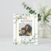 Papier PHOTO BUDGET Green Wedding Enregistrer la date QRc (Debout devant)
