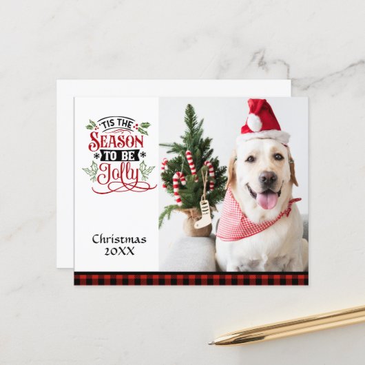 Papier Photo Budget La saison de Noël Jolly (Devant/Arrière en situation)