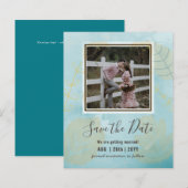 Papier PHOTO BUDGET MARIAGE SAVE DATES - Boho Abstrait (Devant / Derrière)