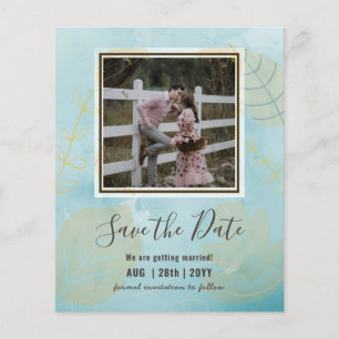 Papier PHOTO BUDGET MARIAGE SAVE DATES - Boho Abstrait