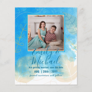 Papier PHOTO BUDGET MARIAGE SAVE DATES - Boho Abstrait