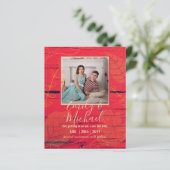 Papier PHOTO BUDGET MARIAGE SAVE DATES - Boho Abstrait (Debout devant)