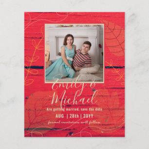Papier PHOTO BUDGET MARIAGE SAVE DATES - Boho Abstrait