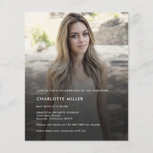Papier Photo Budget Moderne Célébration De La Vie Invitat